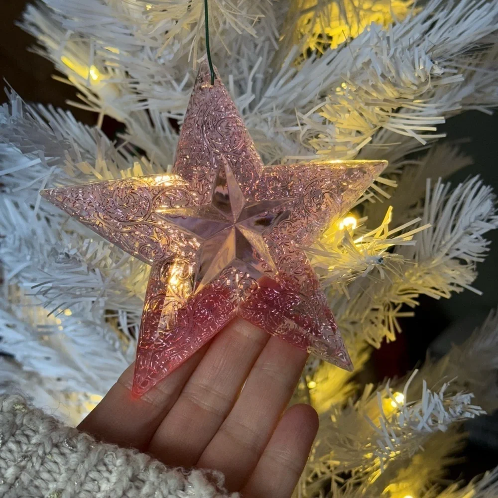 Pink Star Holiday Ornament